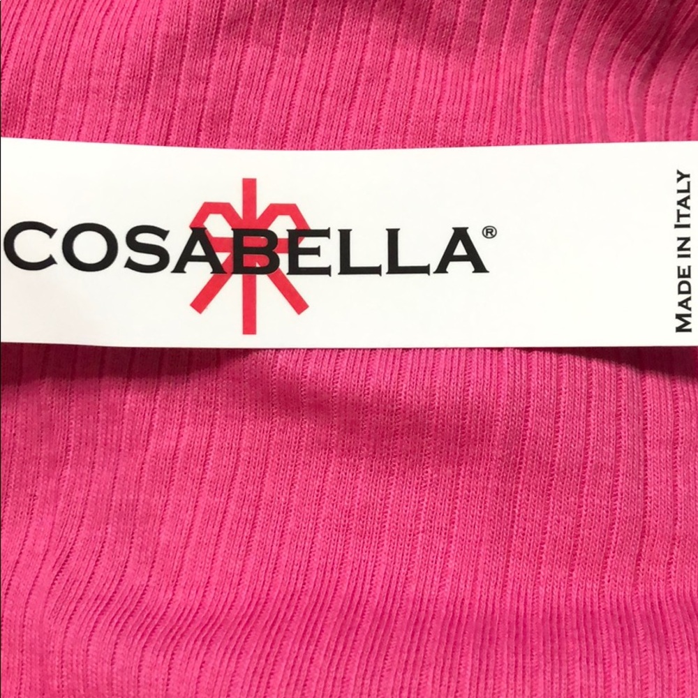 NWT Cosabella pink Costina ribbed tee - Picture 3 of 5